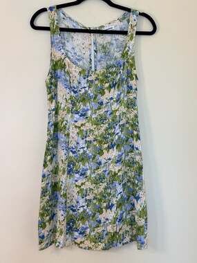 Reformation Noha Floral Print Mini Dress, Hillside